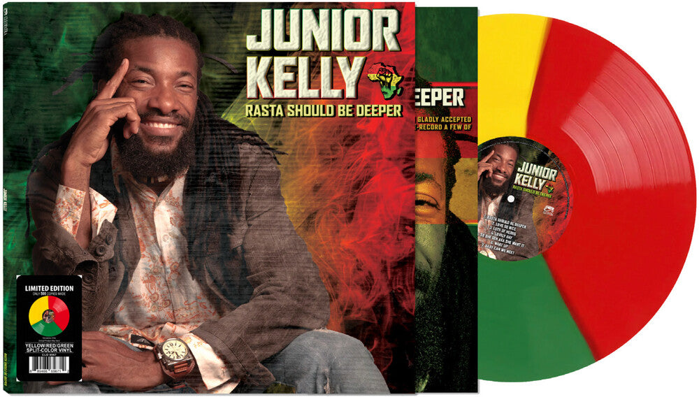 Junior Kelly - Rasta Should Be Deeper (YELLOW/GREEN/RED SPLIT LP)