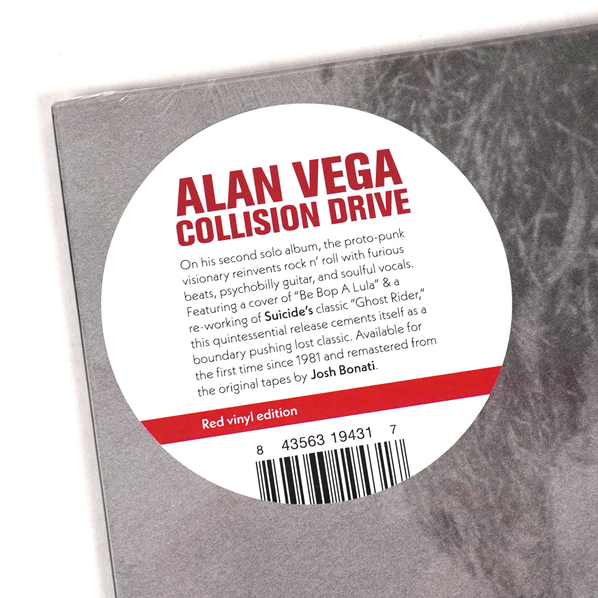 Alan Vega: Collision Drive (Colored Vinyl)