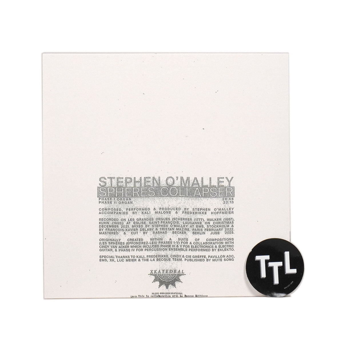 Stephen O’Malley: Spheres Collapser