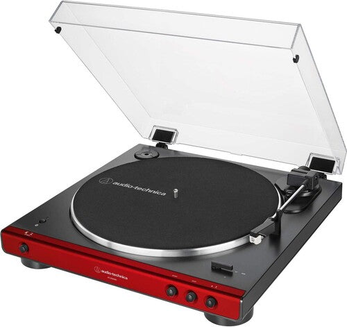 Audio Technica AT-LP60XBT-RD Bluetooth Turntable -Fully Automatic - Belt-Drive (Red/Black)